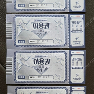 경주월드 자유이용권 4매