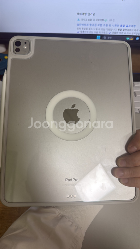 아이패드 프로 m4 256기가 실버 와이파이+ 애플팬슬--4