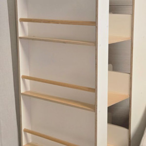 디디다 퍼니쳐 전면회전책장 4단(원목)