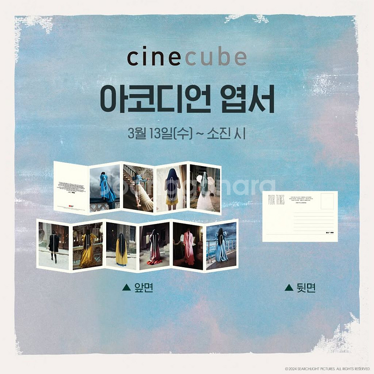 가여운것들 아코디언 엽서 2주차 영화 특전 굿즈--1