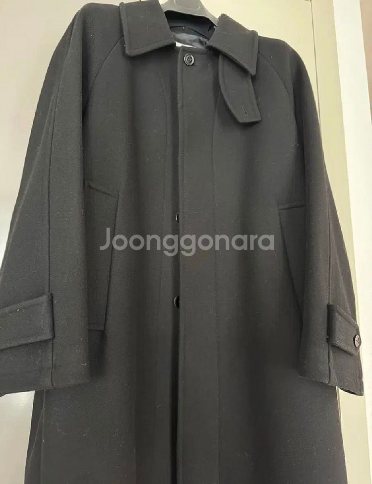벨리에 맥시 멜톤 울 발마칸 코트 블랙 M--1