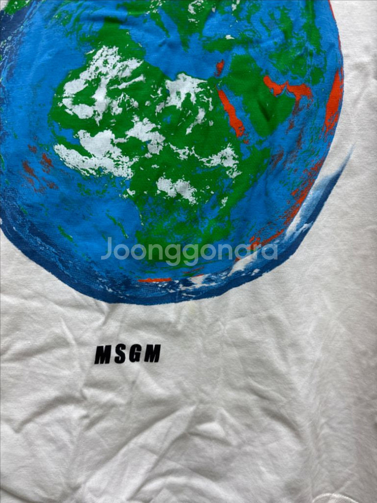 MSGM 지구 반팔 티셔츠 S 55--3