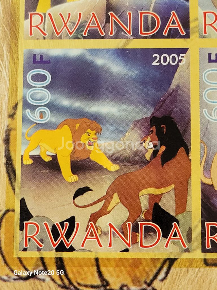 2005년 월트디즈니 라이언킹 만화우표Lion King--3