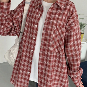 릴키 포켓 체크 오버 셔츠