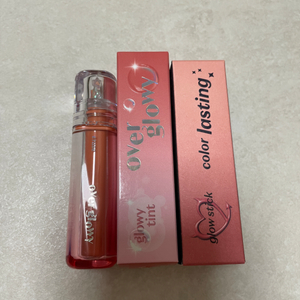 에뛰드 오버 글로이 틴트&컬러 래스팅 글로우스틱 새상품