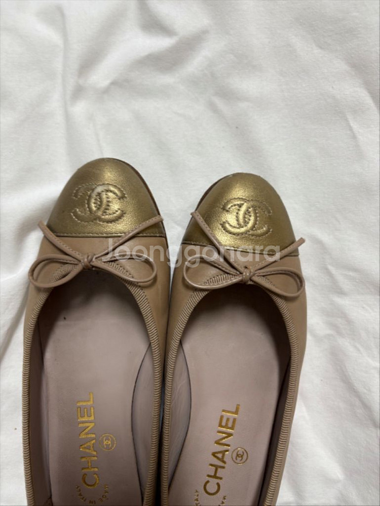 샤넬 베이지 발레리나 35size--1