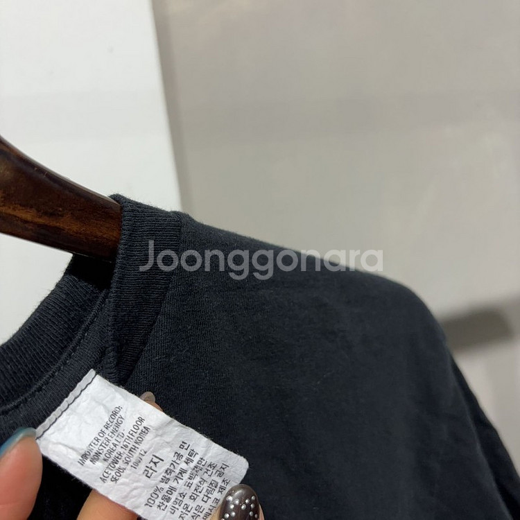 (100) 몬스터에너지 빈티지 프린팅 반팔티--2