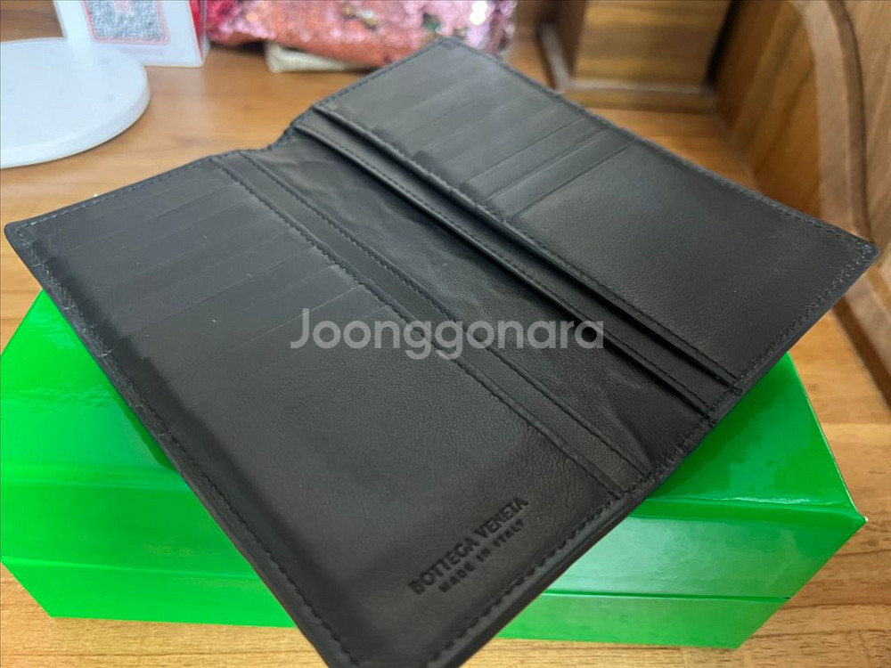 보테가베네타 인트레치아토 남성 장지갑 블랙--3