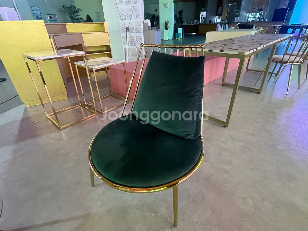 벨벳 1인 소파 (그린)--1