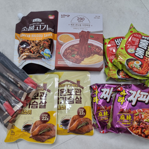 안먹는 식품 판매합니다(실온닭가슴살,라면,커피믹스 등)