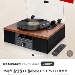 브리츠 올인원 LP플레이어 BZ-TP5000
