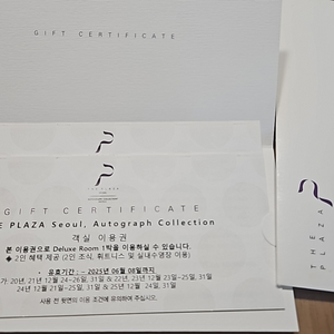 더플라자 호텔 숙박권