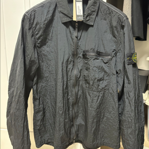 24SS 스톤아일랜드 블랙 나일론메탈 셔츠 자켓XXL