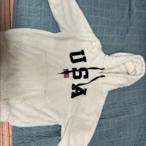 USA 양털 후드티