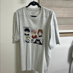주술회전 x 코드그라피 주술고전 티셔츠 그레이