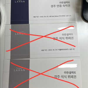 라한셀렉트 경주 호텔숙박권(조식포함)
