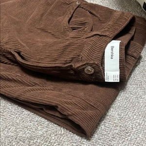 bershka 버쉬카 브라운 코듀로이 와이드팬츠 34