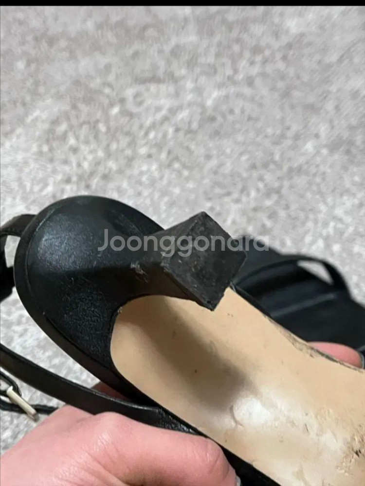 & 앤아더스토리즈 스퀘어토 스트랩 레더 샌들 힐--4