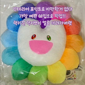 [정가양도] 뉴진스 무라카미다카시 빙키플라워 봉제쿠션