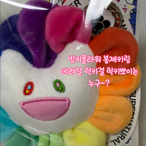 뉴진스 무라카미다카시 빙키플라워 봉제 키링