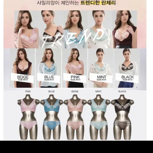 95D 샤밀리앙 브라팬티세트 5세트 25,000원
