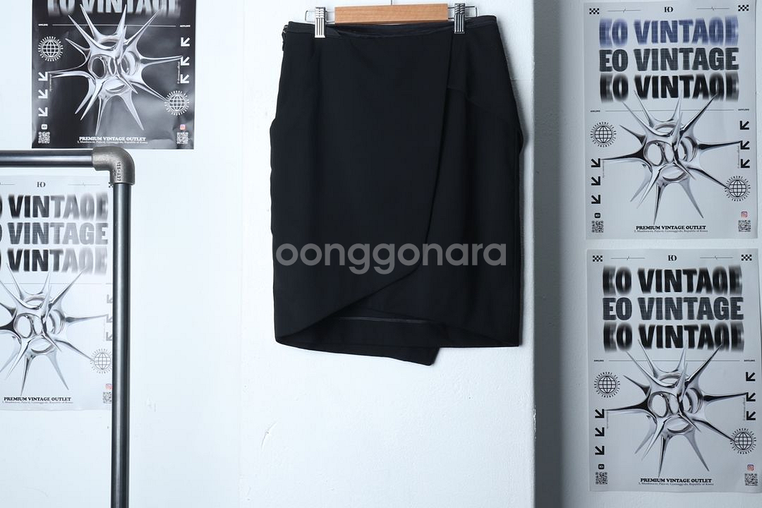 W(XS-S) 타임 스커트 치마 블랙 라인--1