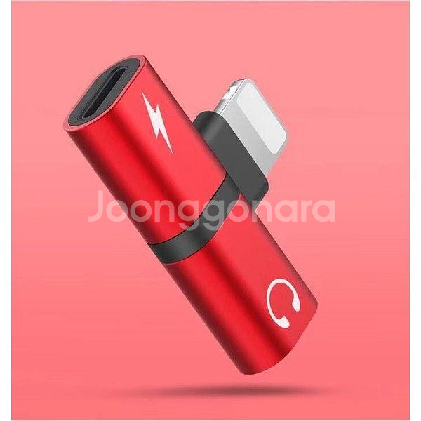 새 빨강색 차량용 8핀 T 듀얼 젠더 충전기 동시 고속--0