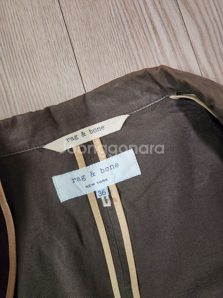 랙앤본 언 라이닝 러기드 리넨 블레이져 재킷--9