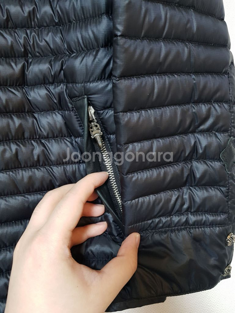 크롬하츠 크로스패치 패딩 셔츠 자켓--3