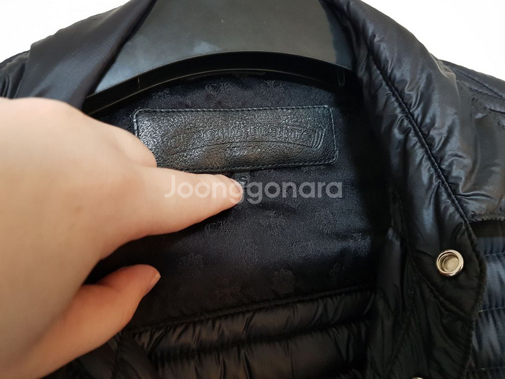 크롬하츠 크로스패치 패딩 셔츠 자켓--5
