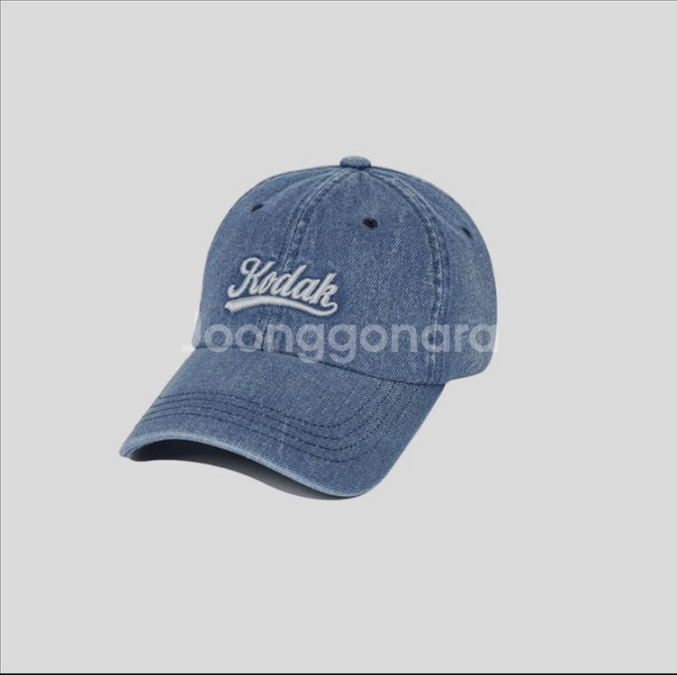 코닥 워싱 데님 릴렉스핏 볼캡 BLUE--1