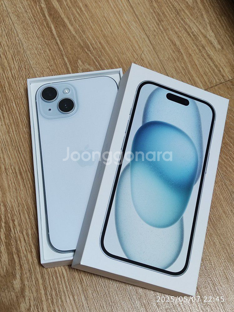 아이폰15블루 128GB 풀박스 배터리효율 100%--14