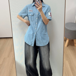 폴로 랄프로렌 RL-93 샴브레이 투포켓 반팔 셔츠