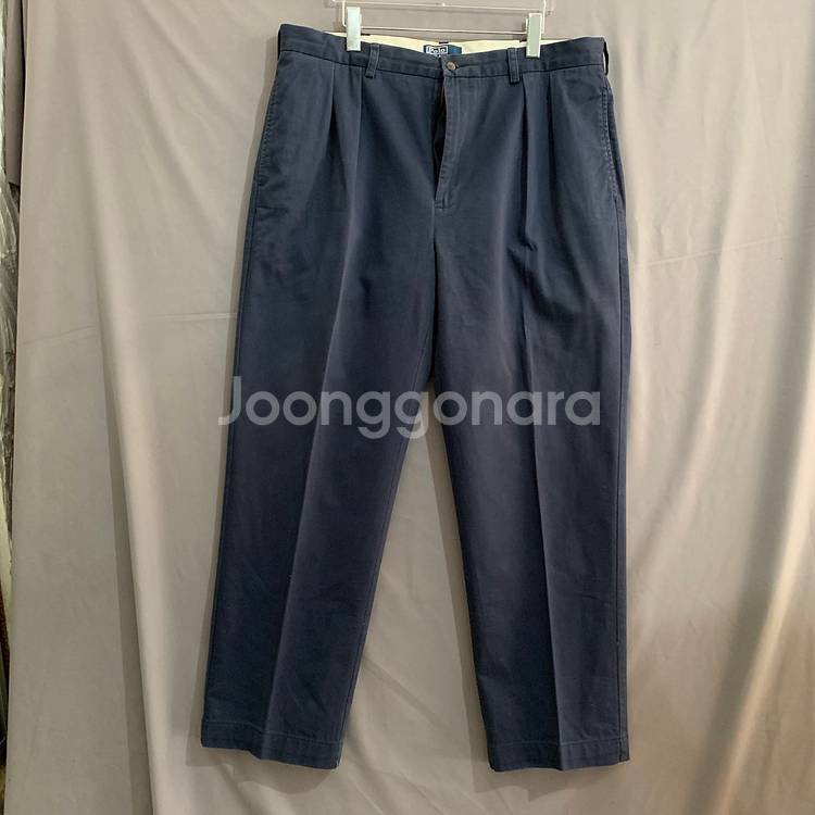 38인치 폴로 빅사이즈 투턱 치노팬츠 면바지--0