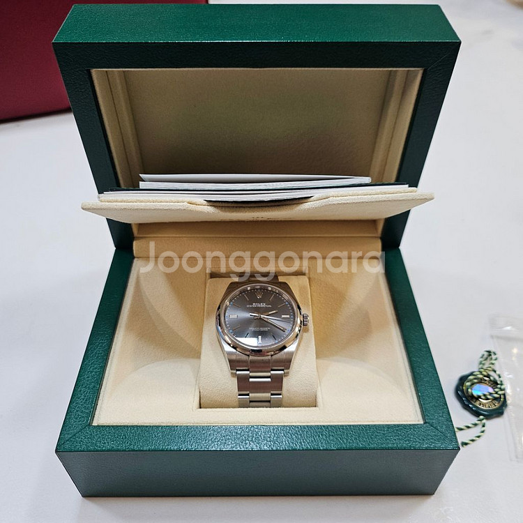 [ROLEX] 롤렉스 오이스터 퍼페츄얼 다크로듐 시계--2