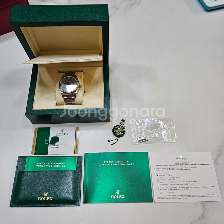 [ROLEX] 롤렉스 오이스터 퍼페츄얼 다크로듐 시계--3
