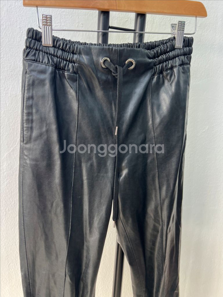 정품) 에르마노설비노 여성 가죽팬츠 38--1
