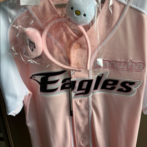 한화이글스 18 핑크 유니폼 + 머리띠 일괄