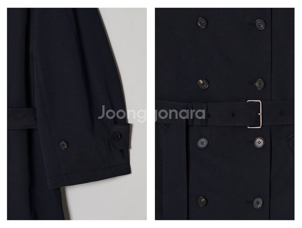 이아 FONTE TRENCH COAT(NAVY)S사이즈--5