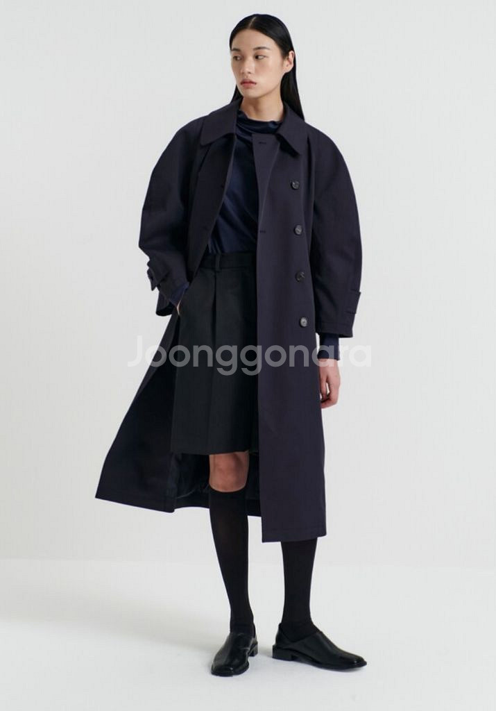 이아 FONTE TRENCH COAT(NAVY)S사이즈--2
