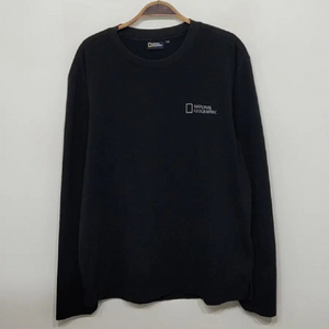 (XL)내셔널지오그래픽 롱슬리브 블랙 빅로고 긴팔티셔츠