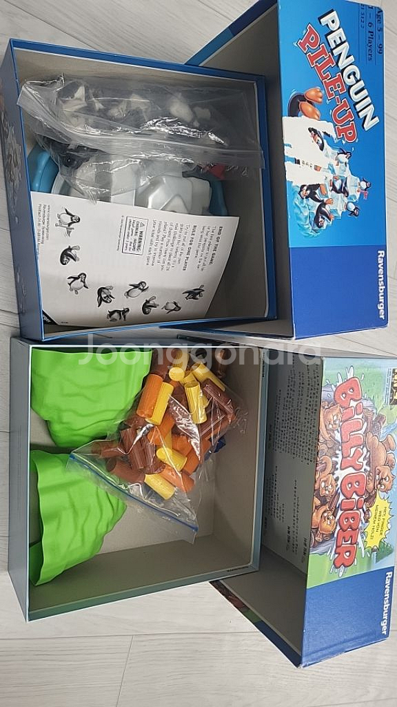 라벤스부르거 (빌리비버/펭귄파일업)보드게임 2종 택포5--1