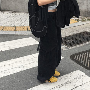 하트 데님 카고 팬츠