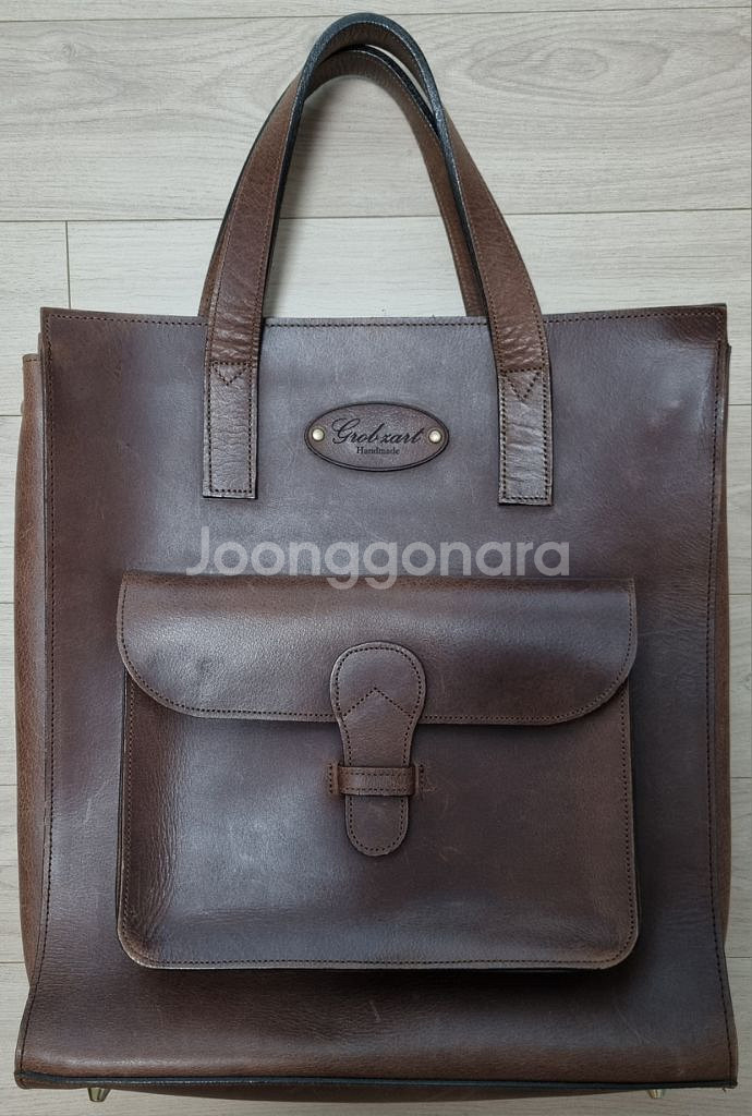 [Grobzart] 그롭자트 가죽 가방 브라운--0