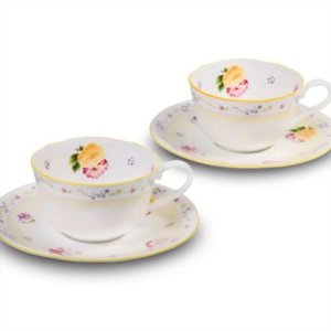 노리다케 Noritake 젠플라워 커피잔 2인조