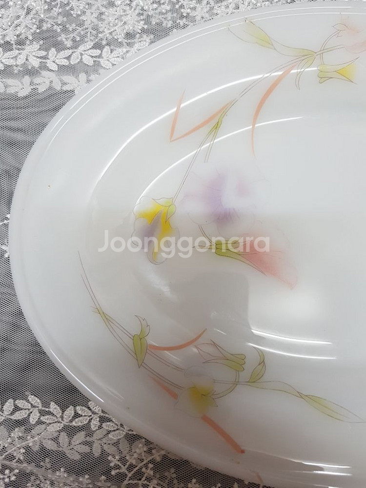 밀크글라스창희접시9ps일괄 낱장가능 오벌포함--6