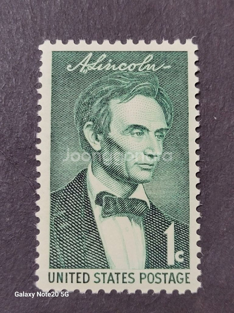 (미국우표)1958년 제16대 링컨대통령 기념 우표--0