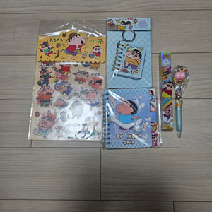 짱구문구세트(짱구수첩열쇠걸이&짱구수첩&짱구볼펜2종&짱구