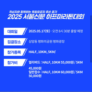 서울신문마라톤(5/17) 남자, 여자 10km 양도