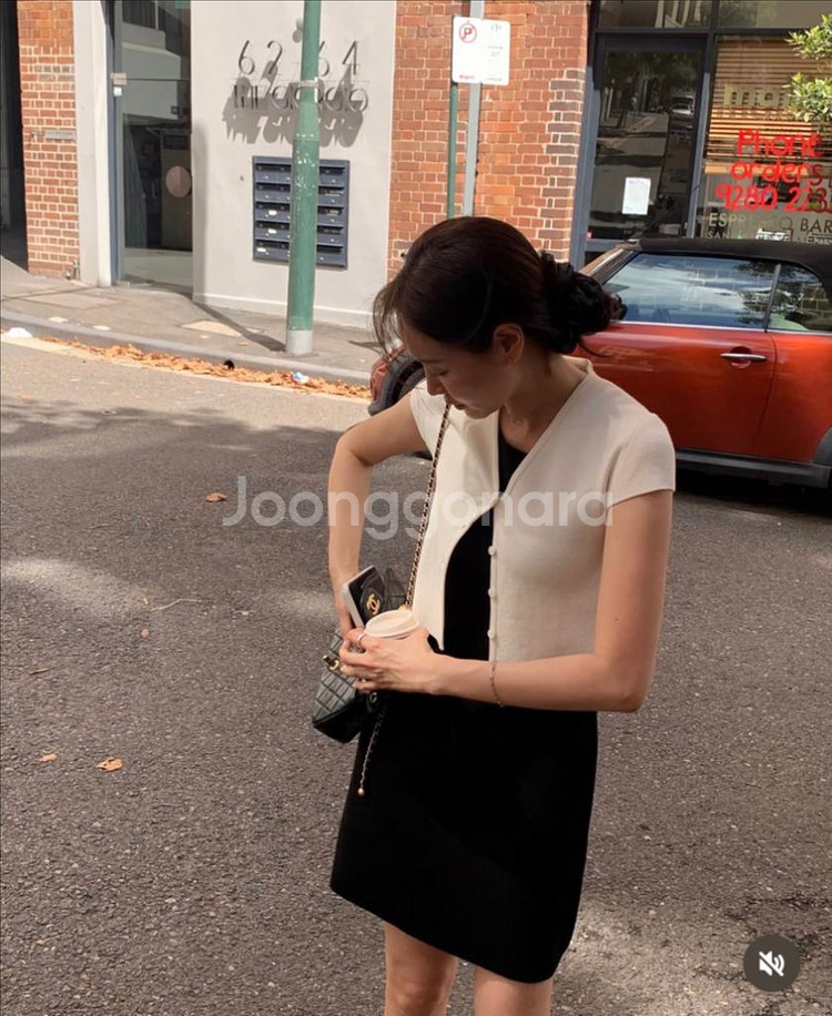 시에 sie 리스 버튼 니트 드레스 S(새상품)--4